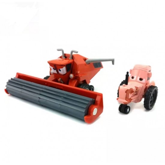 Disney Pixar Metal Diecast Car Frank And Tractor Combine Harvester Bulldozer Modle Lightning Mcqueen