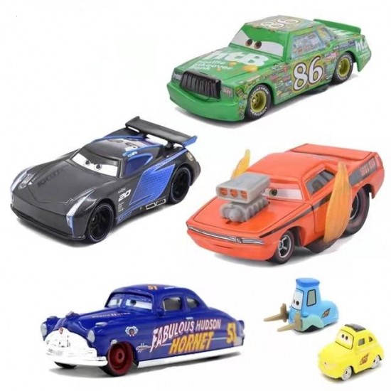 (AL) 1:55 Disney Pixar Cars 2 3 Metal Diecast Car Toys Lightning McQueen Jackson Storm Model Educational Toy Children Christmas Gift