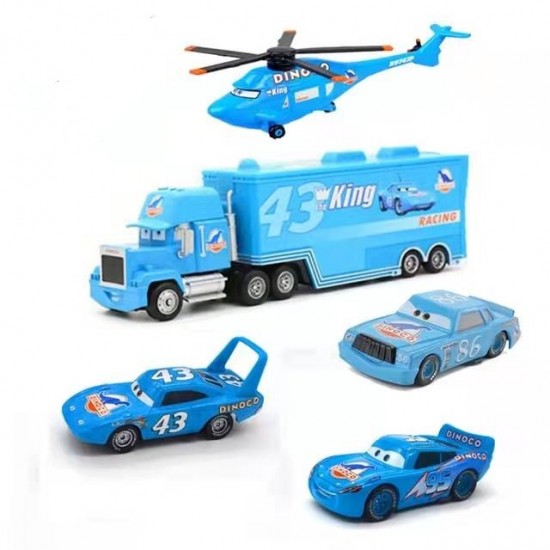 (AL)5Pcs Disney Pixar Cars 2 Diecasts Car Toy Blue Dinosaur DINOCO Lightning McQueen Chick Hicks King Helicopter Toys Gift For Kid (AL)5Pcs Disney Pixar Cars 2 Diecasts Car Toy Blue Dinosaur DINOCO Lightning McQueen Chick Hicks King Helicopter Toys Gift For Kid