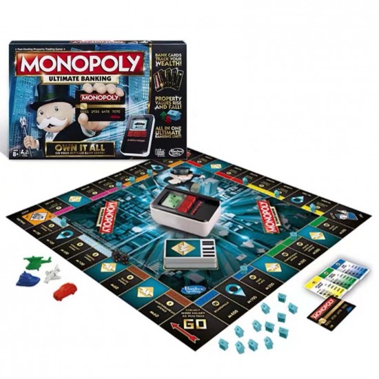 Hasbro monopoly real estate tycoon classic Boardgame---E-banking upgrade