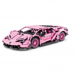 Pink Lamborghini  Building Blocks Toy Set
