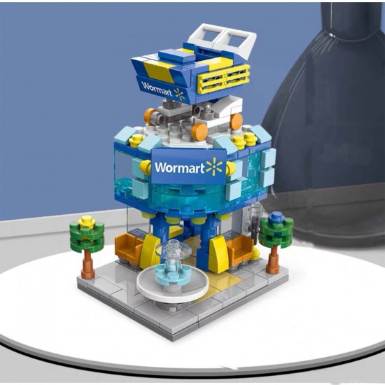 Wormart shopping mall Building Blocks Toy Set