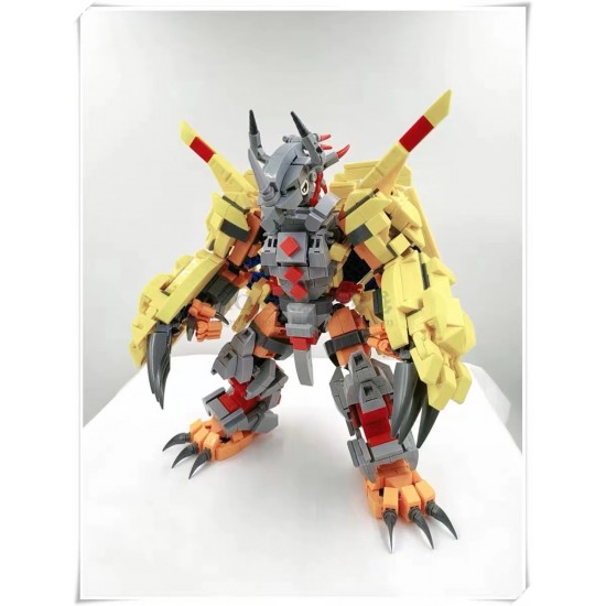 Digital monster War Greymon Building Blocks Toy Set