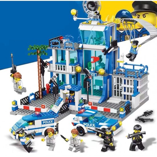 City police station Building Bricks Toy Set