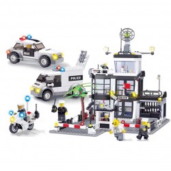 Police department Building Bricks Toy Set