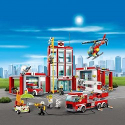 City Fire Department Building Bricks Toy Set