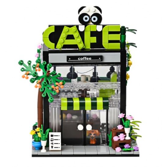 (AL)MOC Japan City Street View Build Toy Mini Block DIY Construction Game Bricks - Coffee Shop (AL)MOC Japan City Street View Build Toy Mini Block DIY Construction Game Bricks - Coffee Shop