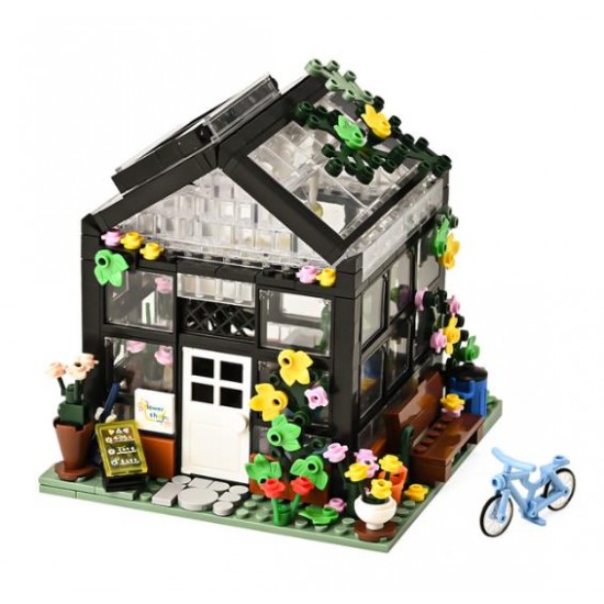 (AL)MOC Japan City Street View Build Toy Mini Block DIY Construction Game Bricks - Flower Shop (AL)MOC Japan City Street View Build Toy Mini Block DIY Construction Game Bricks - Flower Shop