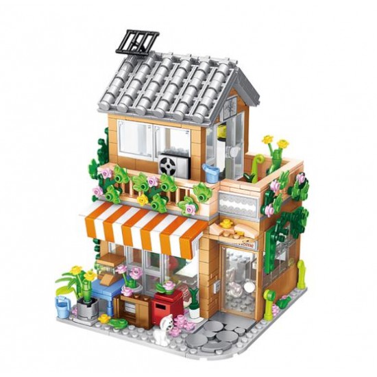 (AL)MOC Japan City Street View Build Toy Mini Block DIY Construction Game Bricks - Small Hotel (AL)MOC Japan City Street View Build Toy Mini Block DIY Construction Game Bricks - Small Hotel