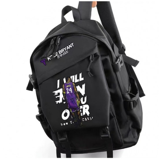 Purple shirt kobe figure school Backpack
