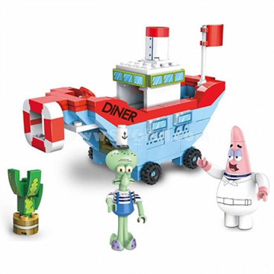SpongeBob SquarePants Lego Compatible The Diner Ship Building Blocks SpongeBob SquarePants Lego Compatible The Diner Ship Building Blocks