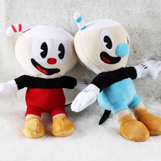 2pcs 25cm Cuphead & Mugman Plush Toy