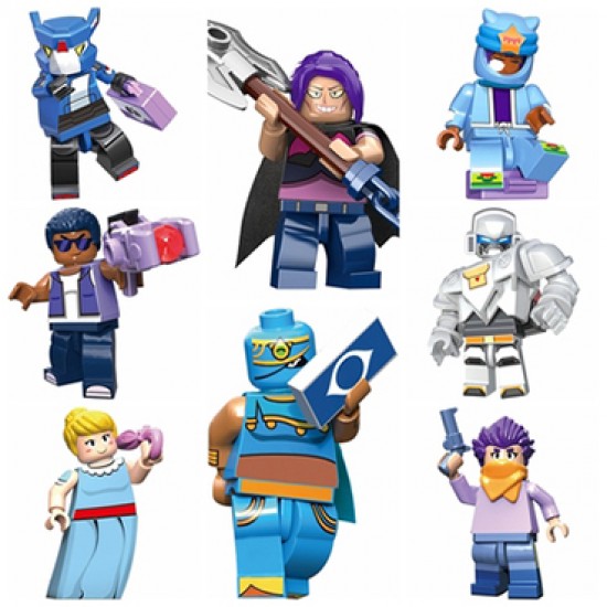 8 PCS Brawl Stars Building Blocks - Season 1