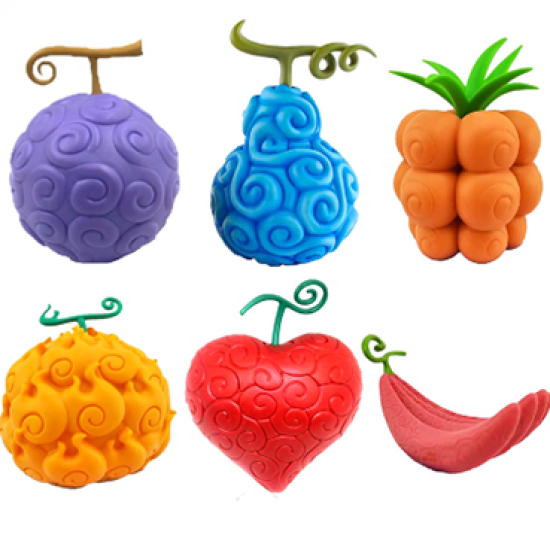 6PCS One Piece Devil Fruit Action Figures 