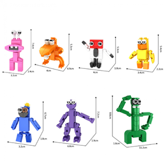 7 PCS Mini Rainbow Friends Building Blocks