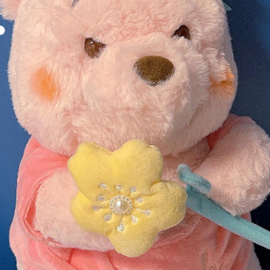 Disney Pink Winnie The Pooh Sakura Cherry Blossom Plush Toy