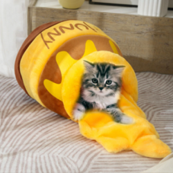 Cute Spilt Honey Pot Cat Bed
