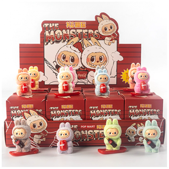 12 Pcs Kawaii The Monsters Coca Cola Labubu Flocking Doll Blind Box 12 Pcs Kawaii The Monsters Coca Cola Labubu Flocking Doll Blind Box