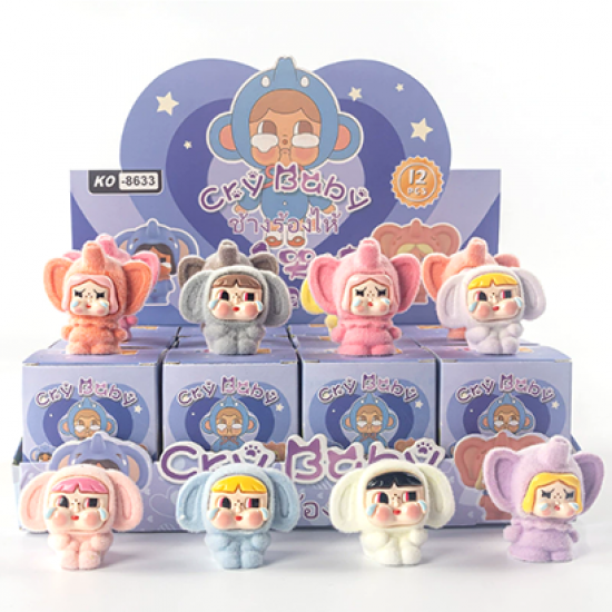12 Pcs Kawaii Pop Cry Baby Mart Flocking Doll Blind Box 12 Pcs Kawaii Pop Cry Baby Mart Flocking Doll Blind Box