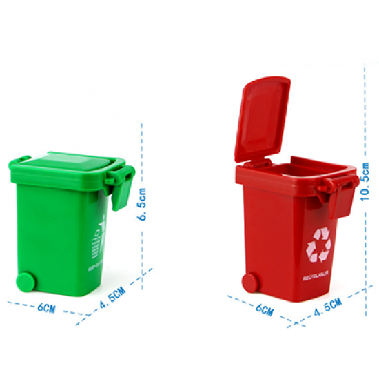 4Pcs/Set Kids Mini Trash Cans Garbage Recycling Bins Toy 