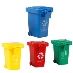 4Pcs/Set Kids Mini Trash Cans Garbage Recycling Bins Toy 
