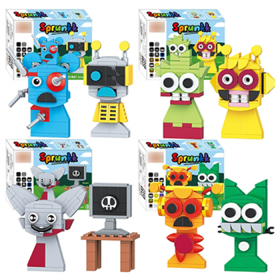 8Pcs Incredibox Sprunki Building Blocks Toys - 5186 8Pcs Incredibox Sprunki Building Blocks Toys - 5186
