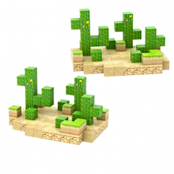 94Pcs Italian Brainrot Magnetic Game Scene Desert Building Block Set 