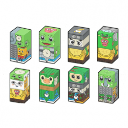 8Pcs Italian Brainrot Merged Version Magnetic Animals Building Block Set 