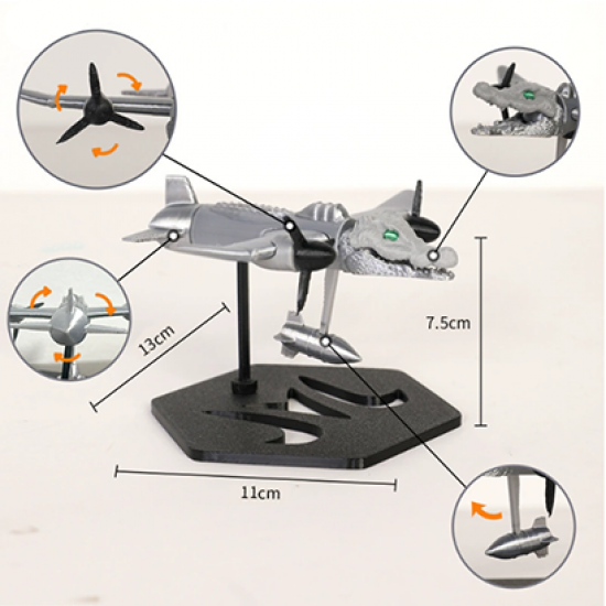 Italian Brainrot 3d Print Action Figure - Bombardiro Crocodilo 4.3"