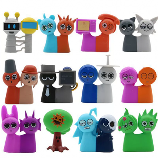 12 Pcs Mutation Sprunki Action Figure