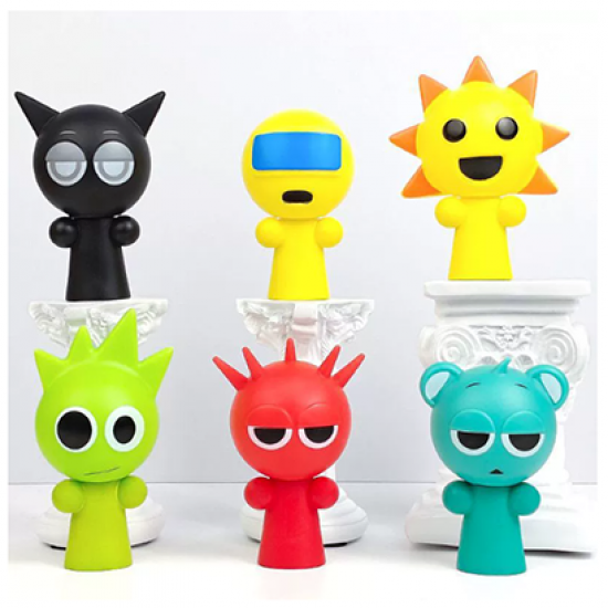 6 Pcs Big Sprunki Action Figure - A 6 Pcs Big Sprunki Action Figure - A