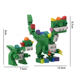 2 Pcs Poppy Playtime Chapter 4 MOC Building Blocks - Pianosaurus