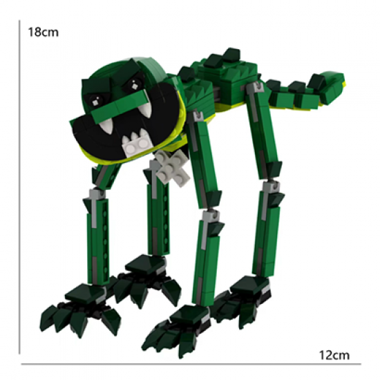 Poppy Playtime Chapter 4 Nightmare Critters MOC Building Blocks - Allister Gator
