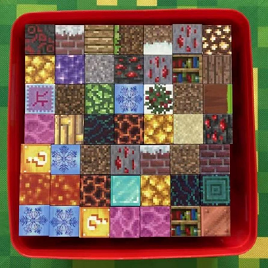 100 Pcs Minecraft Magnetic Blocks with Storage Box
