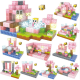 188 Pcs Minecraft Cherry Blossom Magnetic Blocks with LED Light