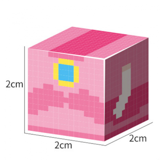 188 Pcs Minecraft Cherry Blossom Magnetic Blocks with LED Light