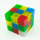 20 Pcs Transparent Color Magnetic Building Blocks - Yellow