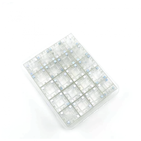20 Pcs Transparent Color Magnetic Building Blocks - Clear