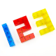 20 Pcs Transparent Color Magnetic Building Blocks - Yellow