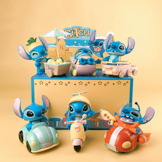 6 Pcs Stitch Cycling Party Action Figure