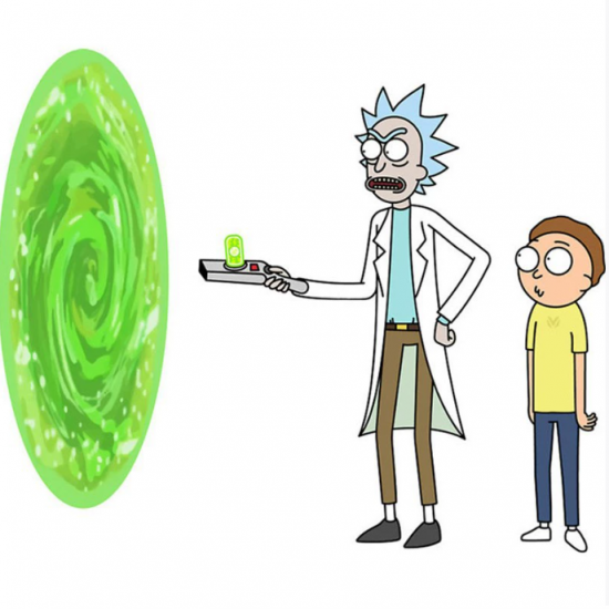1:1 Rick and Morty Portal Gun Toy with Light