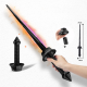 2 PCS 3D Printed Gravity Retractable Samurai Spiral Sword Model Toys