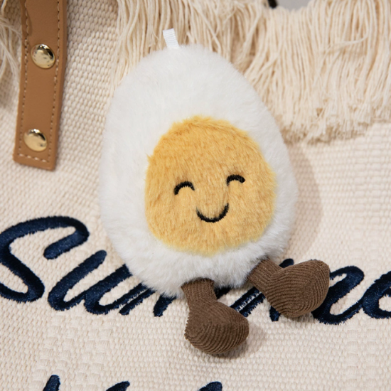 Food Plush Toy Smile Boiled Egg Food Plush Toy Smile Boiled Egg