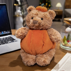 Animal Plush Toy Teddy Bear with Pumpkin