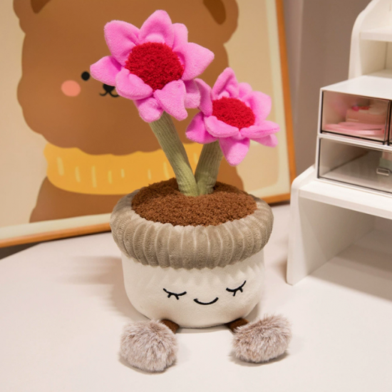 Plants Plush Toy Pink Flower Plants Plush Toy Pink Flower