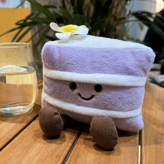 Food Plush Toy Taro Paste Cake Food Plush Toy Taro Paste Cake
