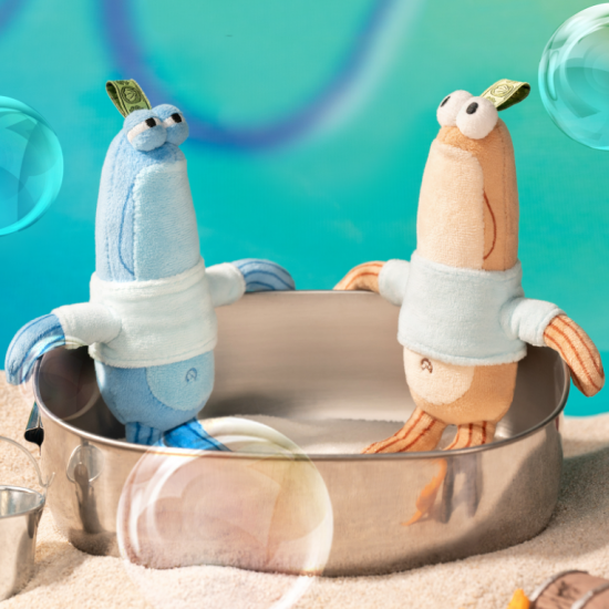 Bikini Bottom Buddies Whimsical Plush Toy Sardine Fish Bikini Bottom Buddies Whimsical Plush Toy Sardine Fish