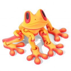 3D Printed Magnetic Frog Refrigerator Magnet - Autumn
