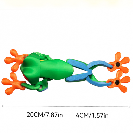 3D Printed Magnetic Frog Refrigerator Magnet - Summer