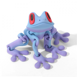 3D Printed Magnetic Frog Refrigerator Magnet - Winter